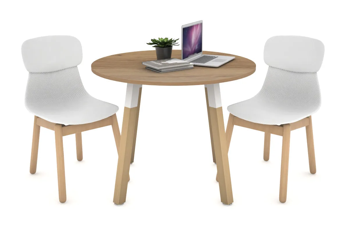 Quadro Wood Legs Round Table [800 mm]