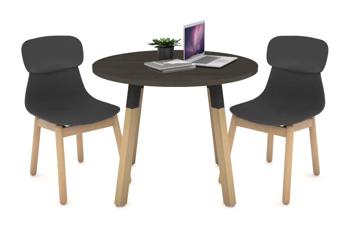 Quadro Wood Legs Round Table [800 mm]