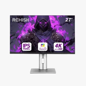 Rehisk RE-274KV1 - 27-Inch 4K IPS Ultrawide Monitor with Built-In Speakers