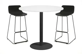 Sapphire Disc Base Tall Round Bar Counter Table [800 mm]