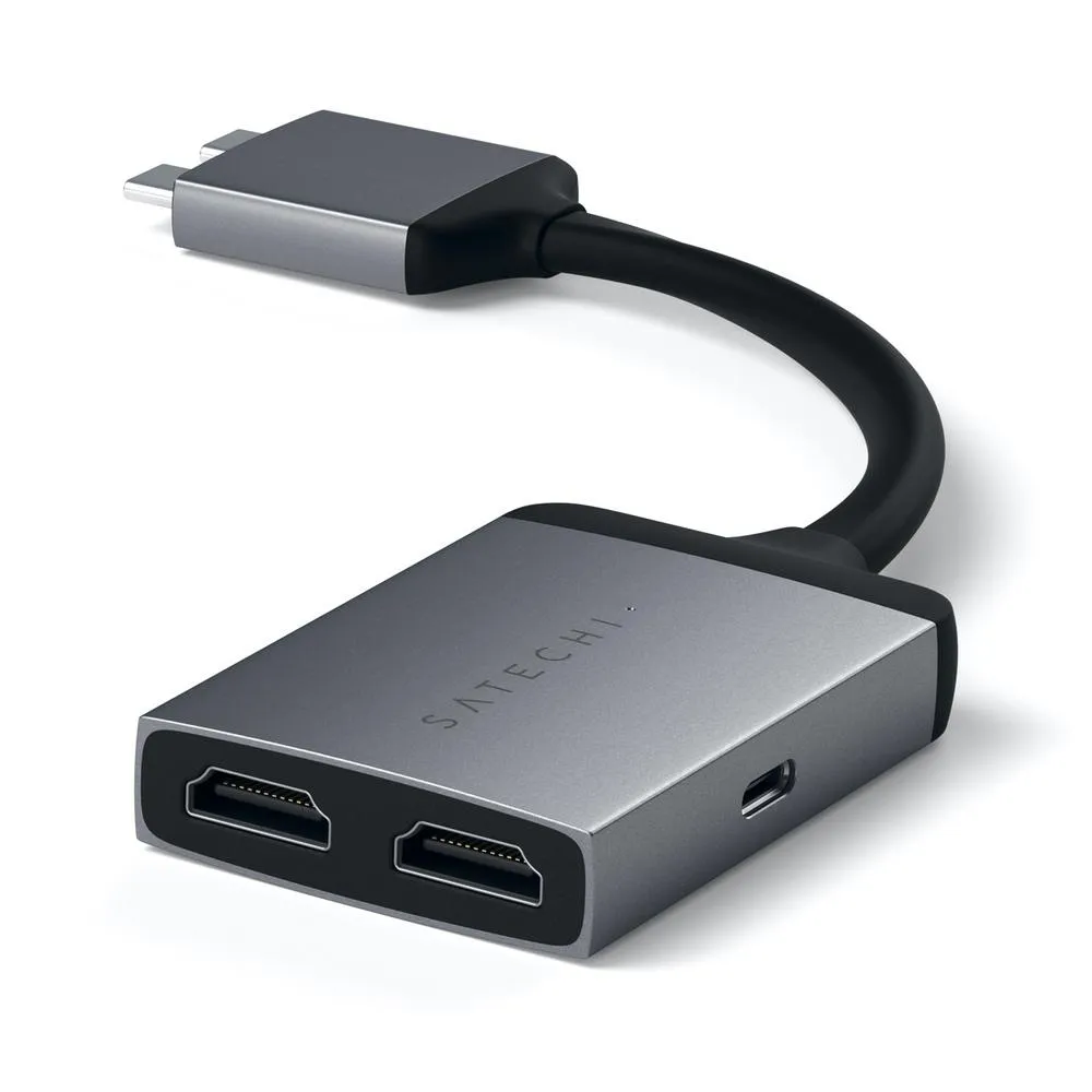 Satechi USB-C Dual HDMI Adaptor - Silver