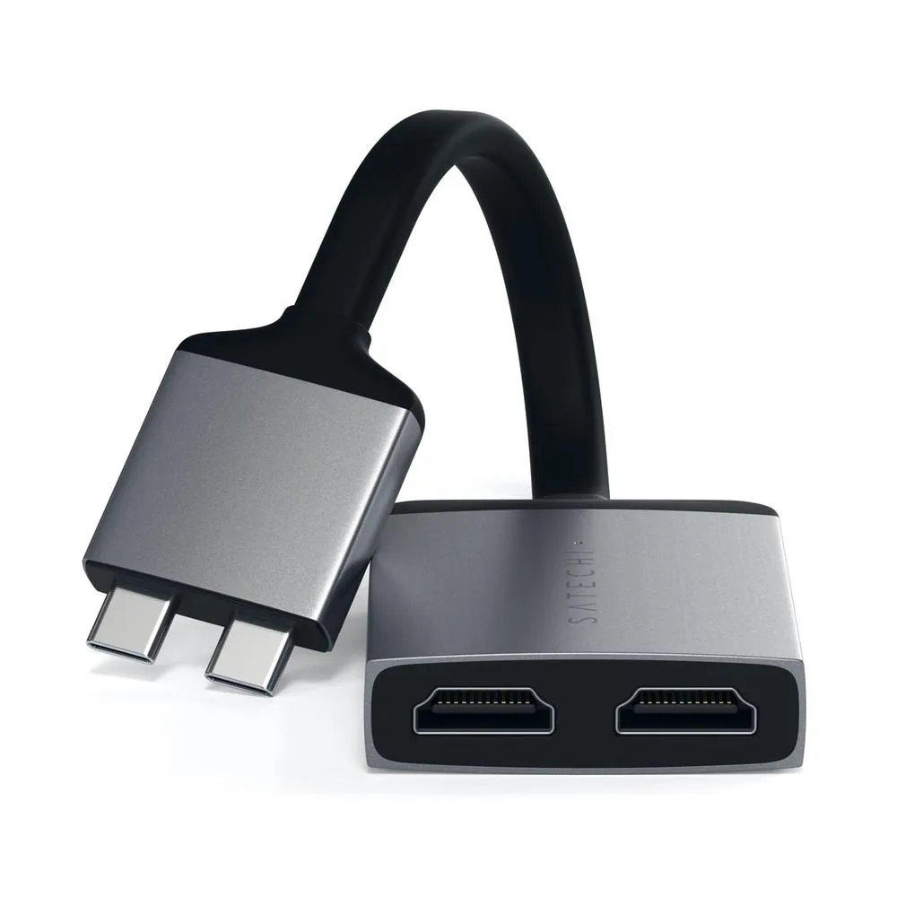 Satechi USB-C Dual HDMI Adaptor - Silver