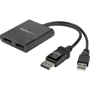 StarTech.com Dual-Monitor DisplayPort 1.2 Splitter, DisplayPort to 2x DP Multi-Monitor Adapter, Dual 4K 30Hz Computer MST Hub, Windows