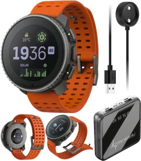 SUUNTO Vertical Adventure GPS Watch, Large Screen, Offline Maps, Solar Charging with Wearable4U Power Bank SQ Bundle