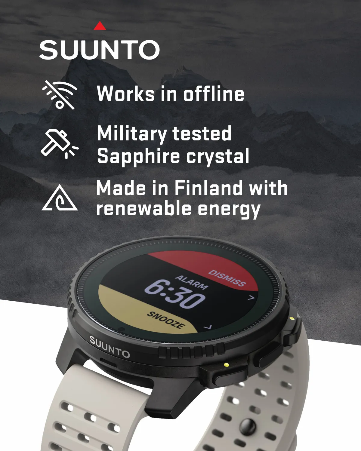 SUUNTO Vertical Adventure GPS Watch, Large Screen, Offline Maps, Solar Charging with Wearable4U Power Bank SQ Bundle