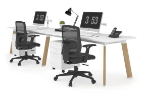 Switch - 2 Person Office Workstation Run [1200L x 800W with Cable Scallop]