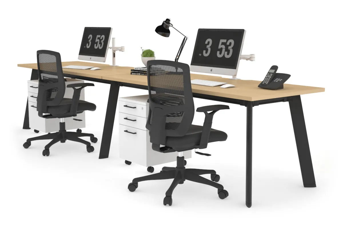 Switch - 2 Person Office Workstation Run [1800L x 800W with Cable Scallop]