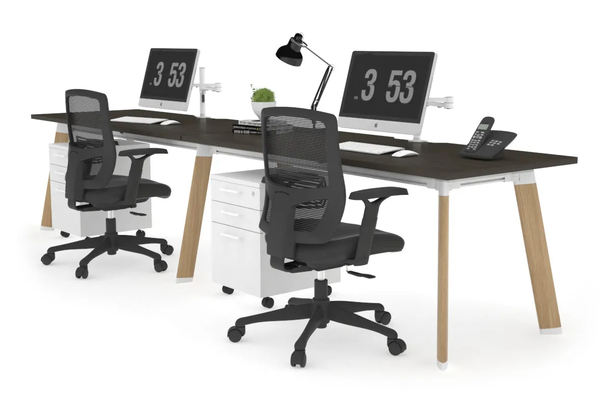 Switch - 2 Person Office Workstation Run [1800L x 800W with Cable Scallop]