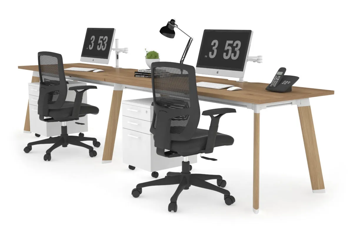 Switch - 2 Person Office Workstation Run [1800L x 800W with Cable Scallop]