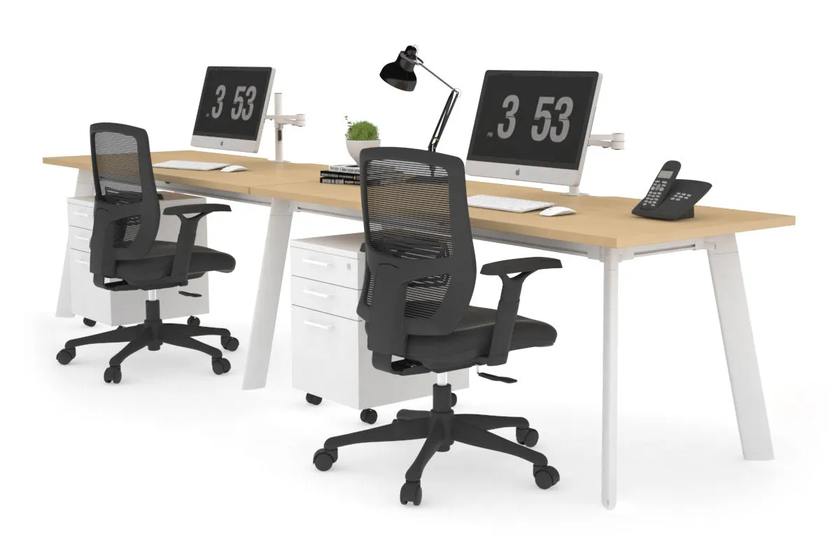 Switch - 2 Person Office Workstation Run [1800L x 800W with Cable Scallop]