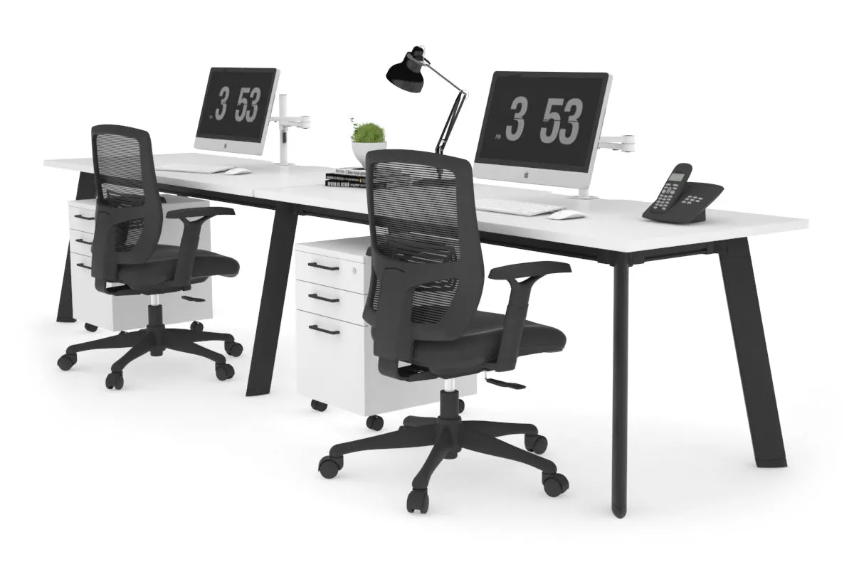 Switch - 2 Person Office Workstation Run [1800L x 800W with Cable Scallop]