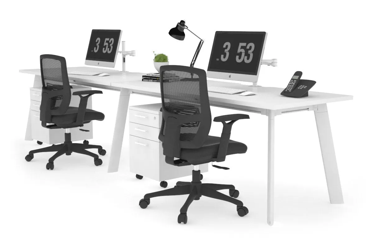 Switch - 2 Person Office Workstation Run [1800L x 800W with Cable Scallop]