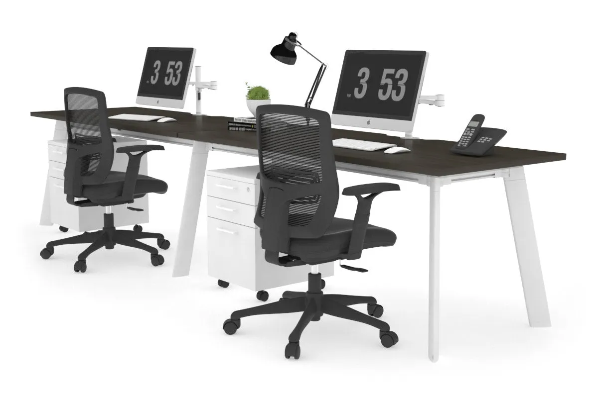 Switch - 2 Person Office Workstation Run [1800L x 800W with Cable Scallop]