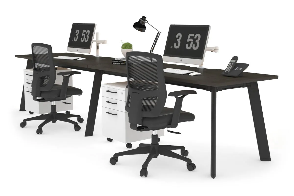 Switch - 2 Person Office Workstation Run [1800L x 800W with Cable Scallop]