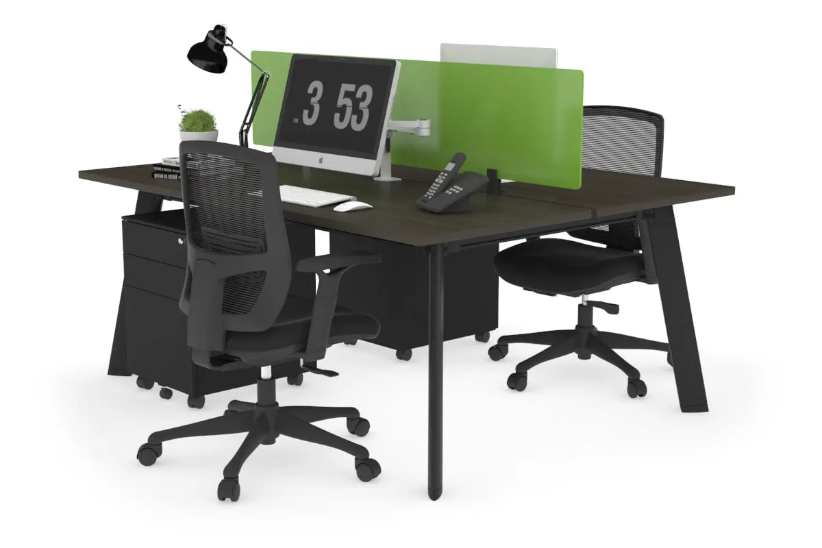 Switch - 2 Person Workstation Black Frame [1800L x 700W]