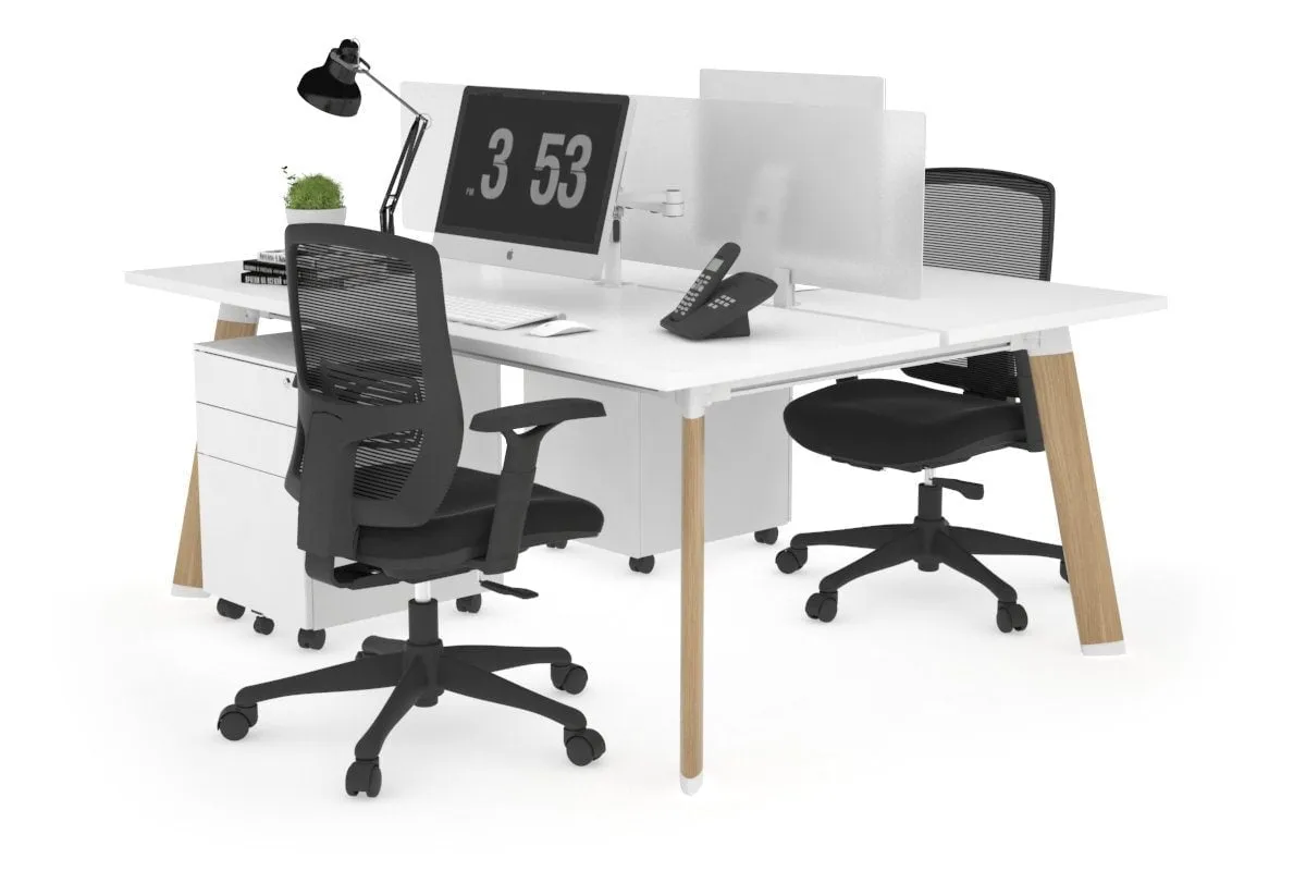 Switch - 2 Person Workstation Wood Imprint Frame [1400L x 700W]