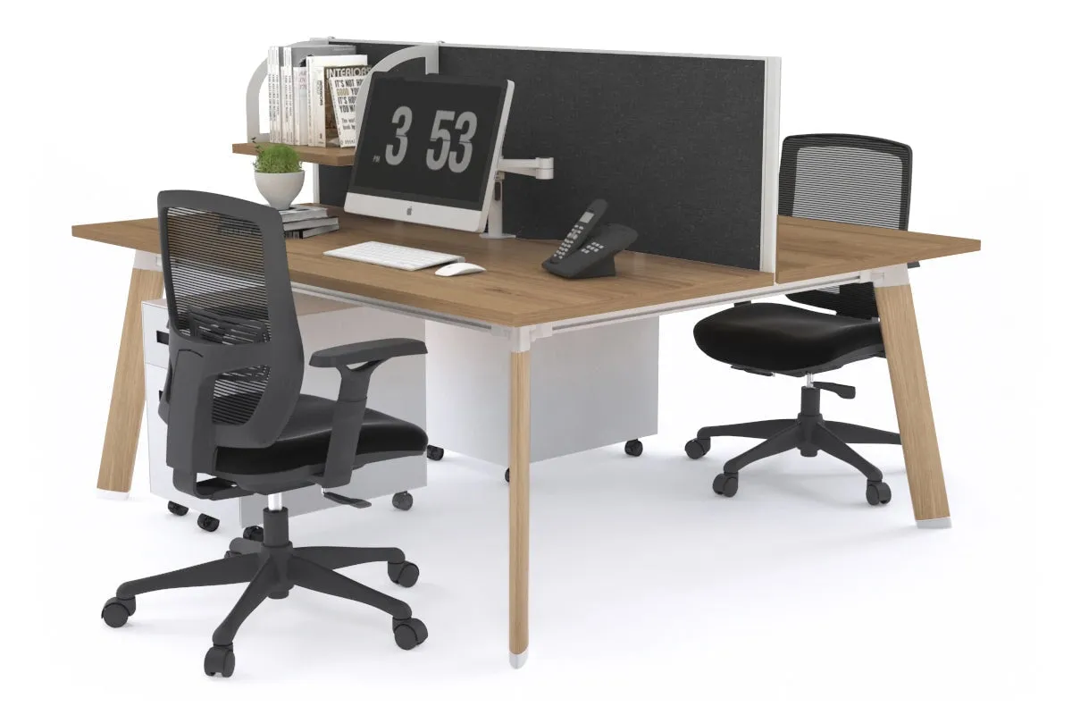 Switch - 2 Person Workstation Wood Imprint Frame [1800L x 800W with Cable Scallop]