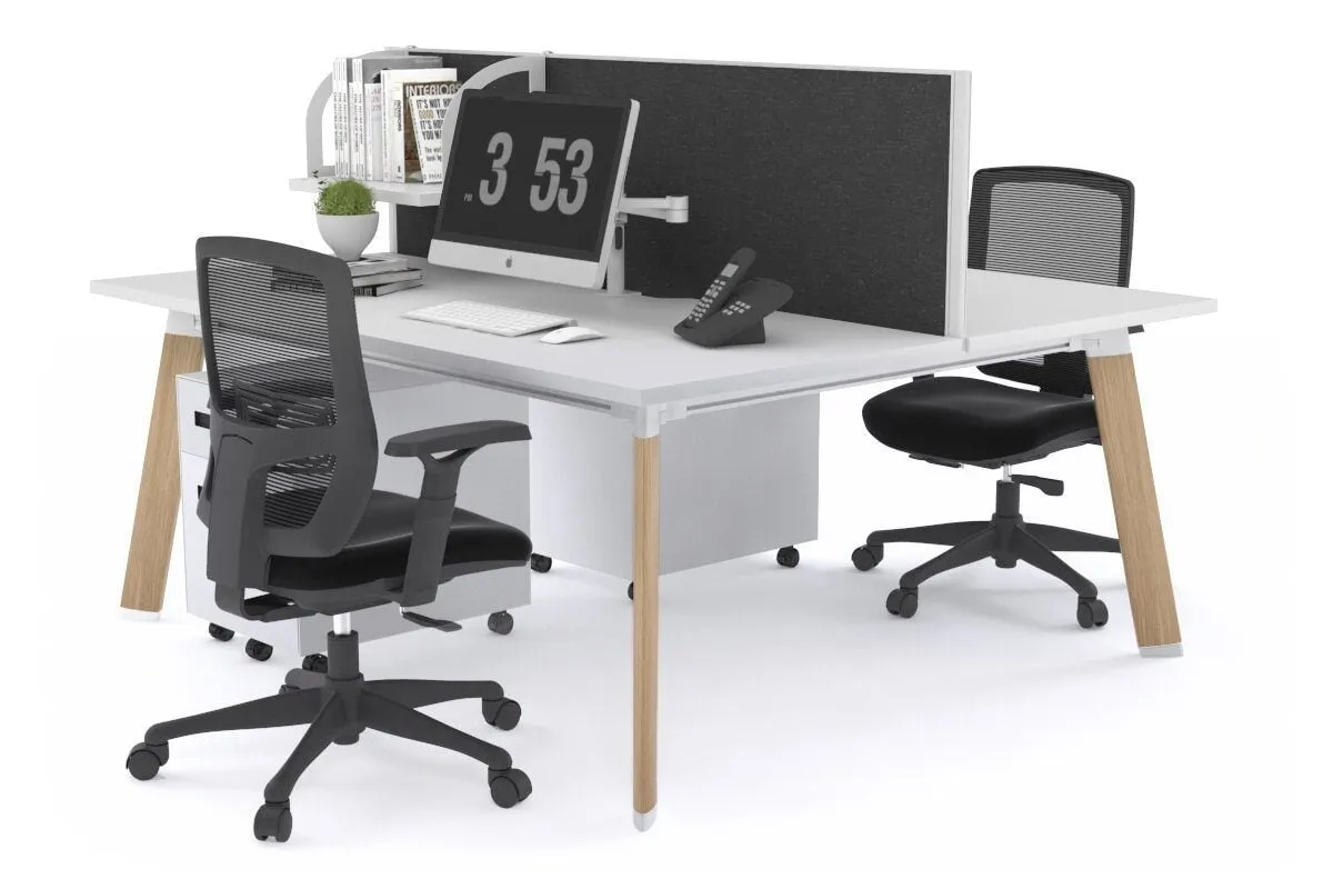 Switch - 2 Person Workstation Wood Imprint Frame [1800L x 800W with Cable Scallop]