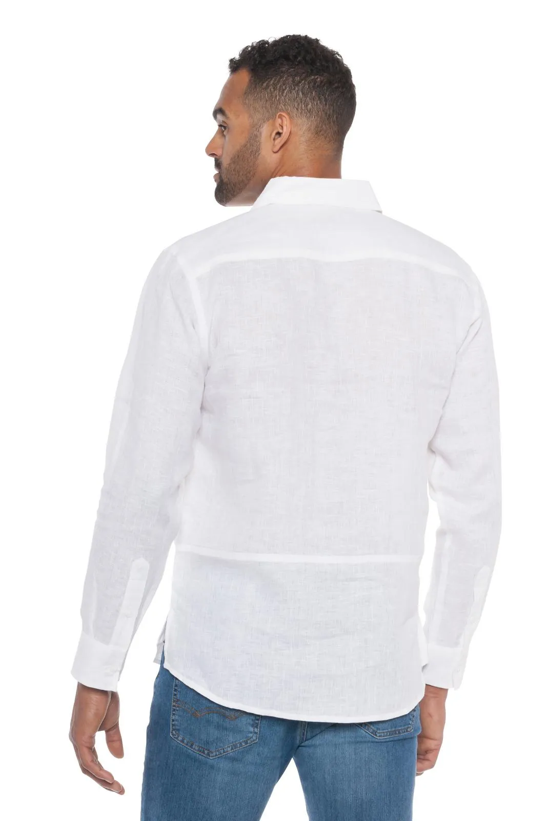 Tropic Breeze | Men's Long Sleeve Linen Shirt