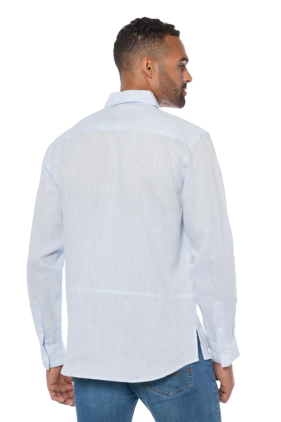 Tropic Breeze | Men's Long Sleeve Linen Shirt