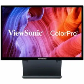 ViewSonic VP1656 15.6 Inch 1080p IPS Portable Monitor with 2 Way Powered 40W USB C, Pantone Validated, Factory Calibrated, Built in Ergonomic Stand with Protective Cover